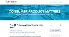 Desktop Screenshot of consumerproductmatters.com