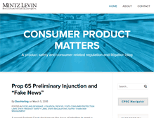 Tablet Screenshot of consumerproductmatters.com